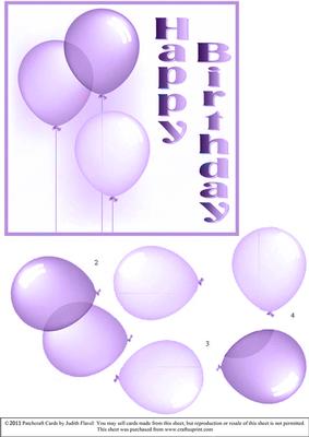 Birthday Balloons - Purple