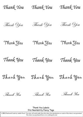 Thank You - Nesties Tags Black