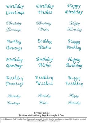 Mixed Birthday - Nesties Tags Teal