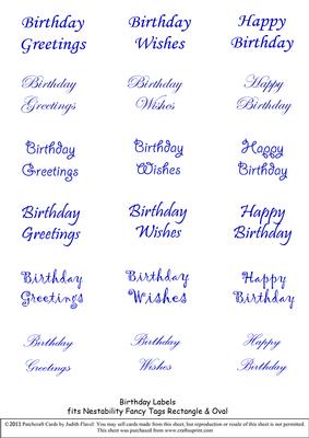 Mixed Birthday - Nesties Tags Blue