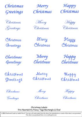 Christmas Greetings - Blue