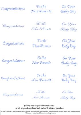 New Baby Captions - Boy Blue