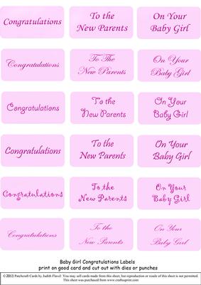 New Baby Captions - Girl on Pink