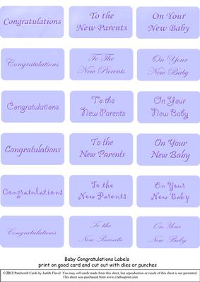 New Baby Captions - Lilac on Lilac