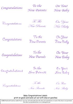 New Baby Captions - Lilac