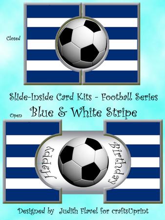 Slide-inside Football - Blue & White Stripe
