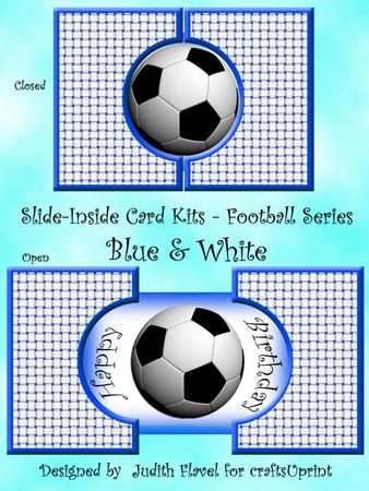 Slide-inside Football - Blue & White