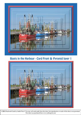 Boats in the Harbour - Card Front