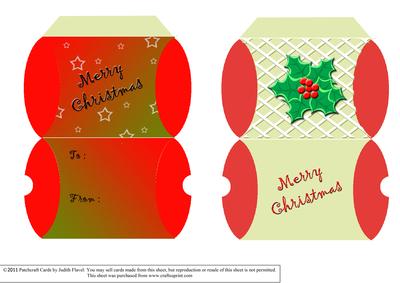 Mini Pillow Boxes - Christmas - Merry Christmas