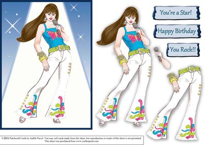 You Rock - Brown Hair Costume 2