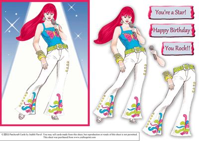 You Rock - Pink Hair Costume 2