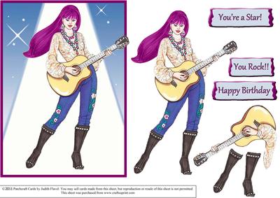You Rock - Purple Hair Costume 3