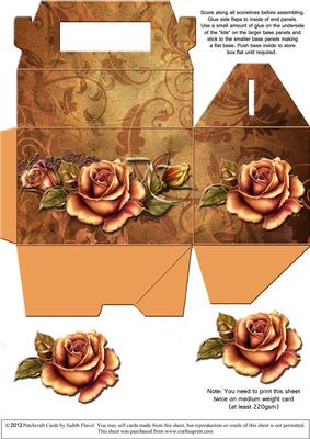 Gable-top Box - Autumn Roses