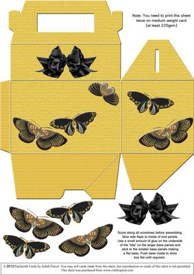 Gable-top Box - Oriental Butterlies