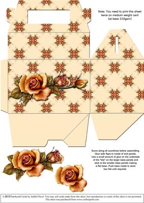 Gable-top Box - Autumn Roses 2