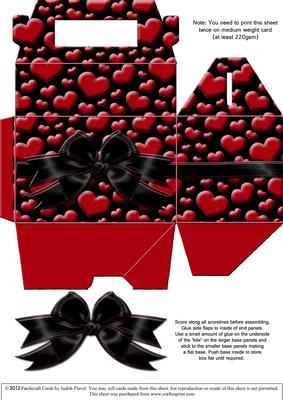 Gable-top Box - Valentine Hearts 3