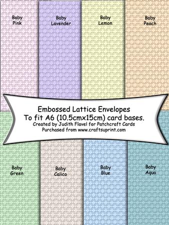 C6 Envelopes - Embossed Lattice - Pastel