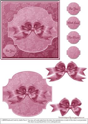 Damask Plaque - Pink