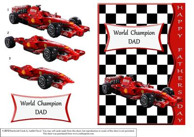 Racing Car - Red - Fathers Day