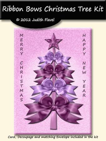 Ribbon Bow Christmas Tree - Pink Orchid