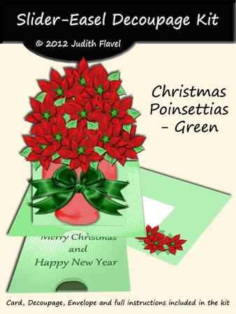 Slider-easel - Poinsettias Green