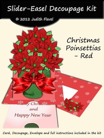 Slider-easel - Poinsettias Red