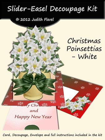 Slider-easel - Poinsettias White