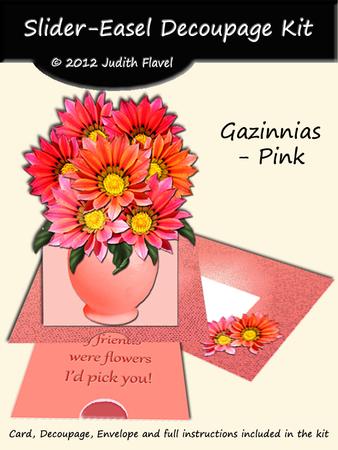 Slider-easel - Floral - Gazinnias Pink