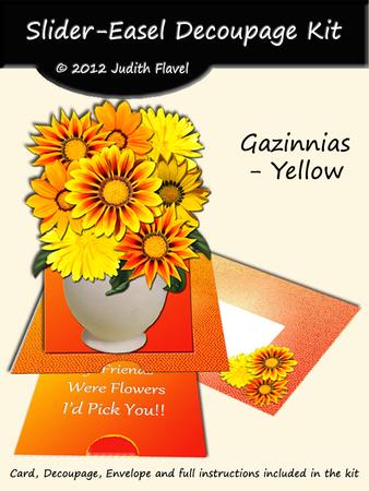 Slider-easel - Floral - Gazinnias Yellow