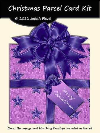 Christmas Parcel - Purple with Stars