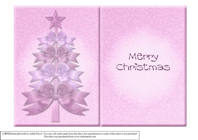 Ribbon Bow Christmas Tree Insert 1 - Pink Orchid