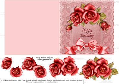 Red Roses & Pink Lace - Birthday