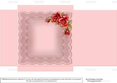 Red Roses & Pink Lace - Envelope