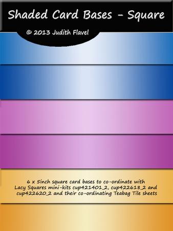 Shaded Card Bases - 5 Inch Square