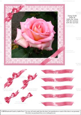 Ribbons and Lace - Pink Rose