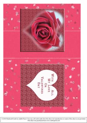 Foldback Valentine Rose