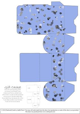 Gift Box Casket - Chinese China Blue