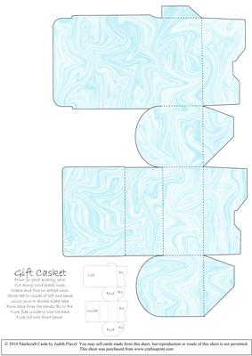 Gift Box Casket - Satin Ice Blue