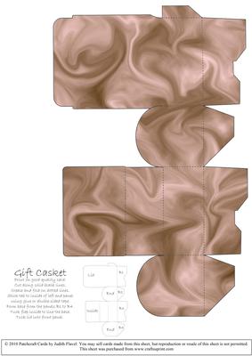 Gift Box Casket - Satin Coffee Cream
