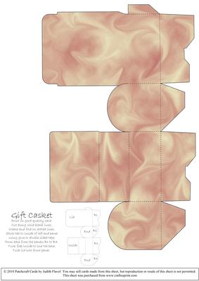 Gift Box Casket - Satin Strawberry Fool