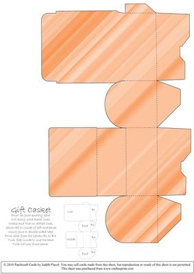 Gift Box Casket - Stripes Mango Sorbet