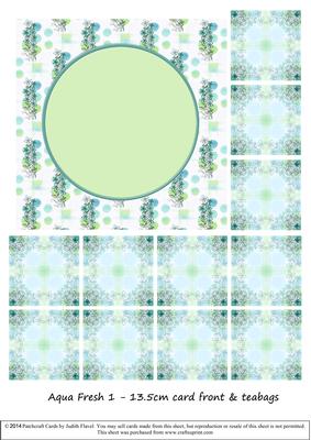 Aqua Fresh 1 - Card Front & Teabags
