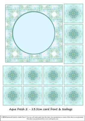 Aqua Fresh 2 - Card Front & Teabags