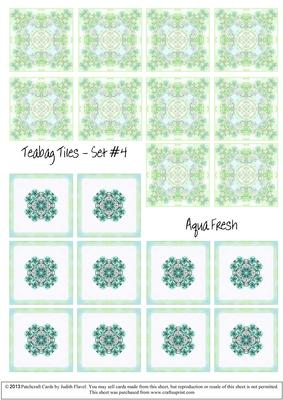 Aqua Fresh - Teabag Tiles Set #4