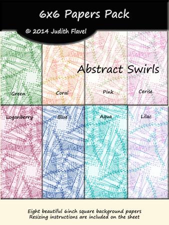 6x6 Background Paper - Abstract Swirls