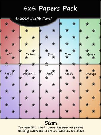 6x6 Background Paper - Stars