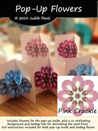 Pop-flower Card Kit - Pink Crackle