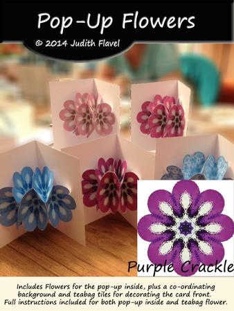 Pop-flower Card Kit - Purple Crackle
