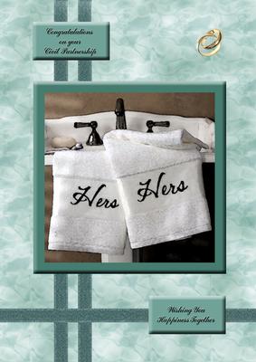 Hers & Hers - Civil Partnership - Aqua
