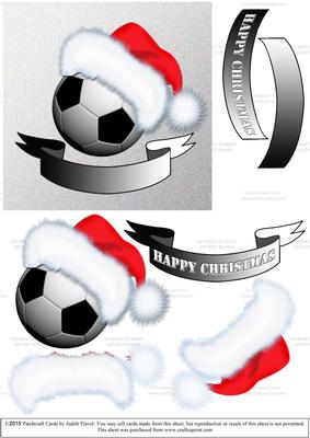 Christmas Football - Black & White